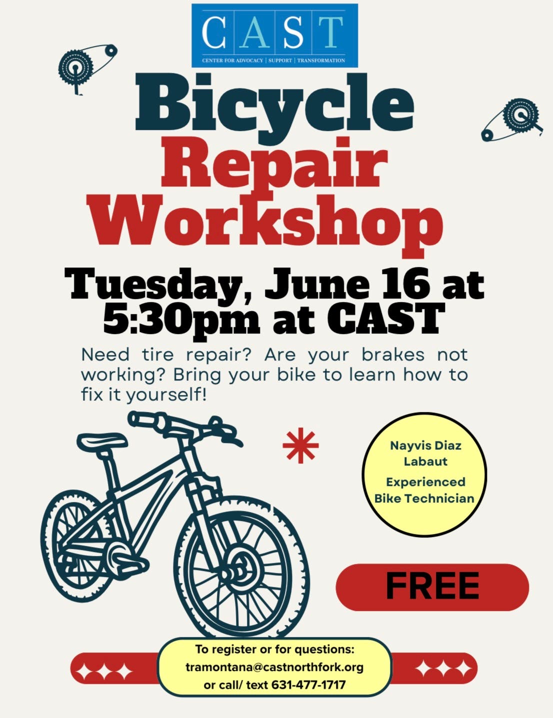 Bicycle Repair Workshop at CAST 