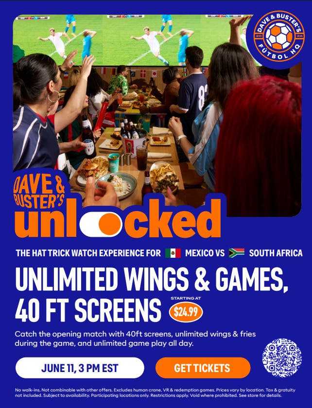 The World Cup Kickoff Watch Party @ Dave & Busters - Tempe Marketplace