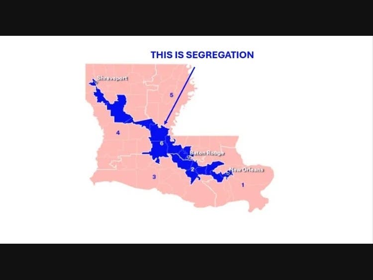 Louisiana Gerrymandered blue district(s)