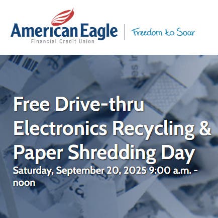 American Eagle to Host a Free Shred/Electronic Recycling Event
