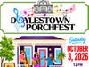 Doylestown Porchfest October 3, 2026 from noon to 6pm.
