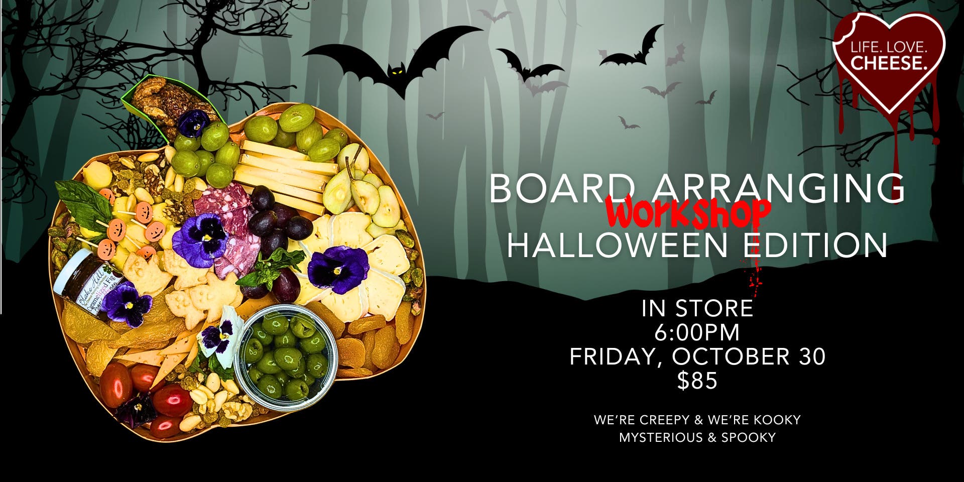 Halloween Themed! Grazing Board Arranging Workshop