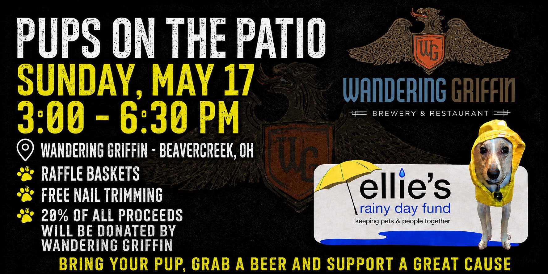 Pups on the Patio | Sunday, May 17th 🕒 3–6:30 PM