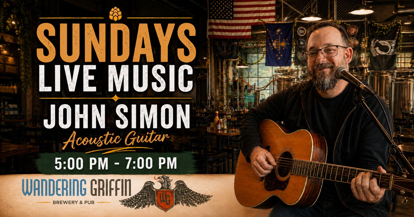 Live Music Sundays w/ John Simon