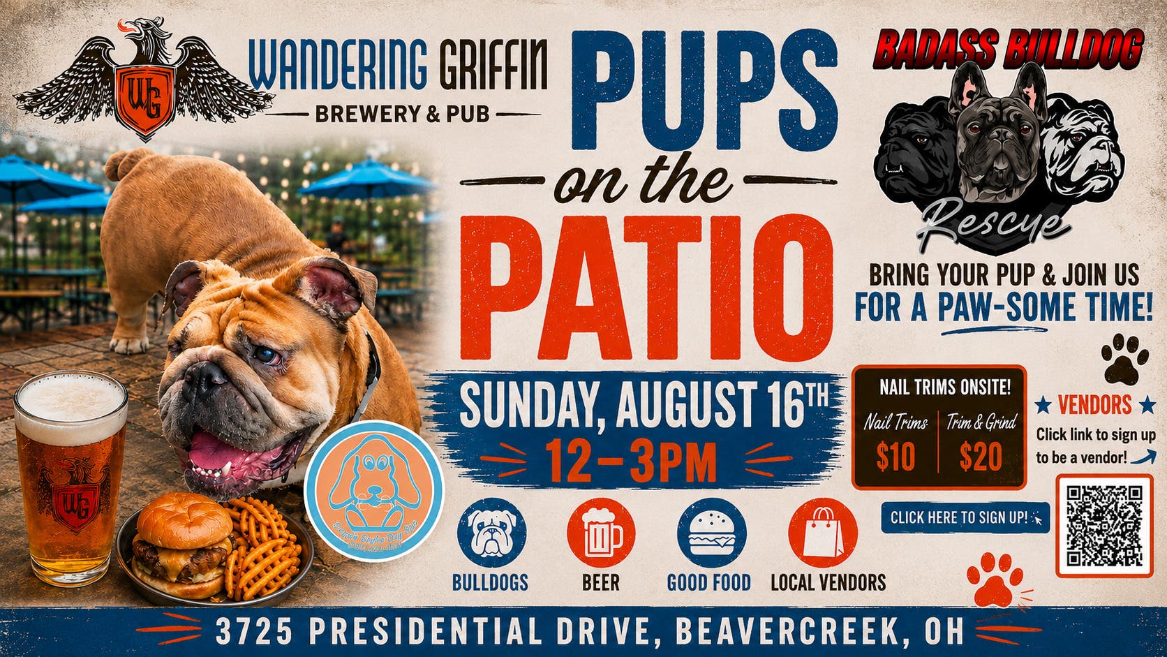 Pups on the Patio w/ Badass Bulldog Rescue