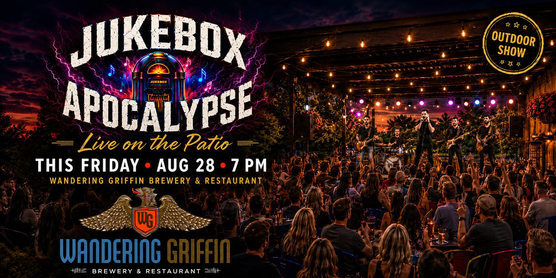 Jukebox Apocalypse LIVE @ Wandering Griffin FRIDAY Aug 28