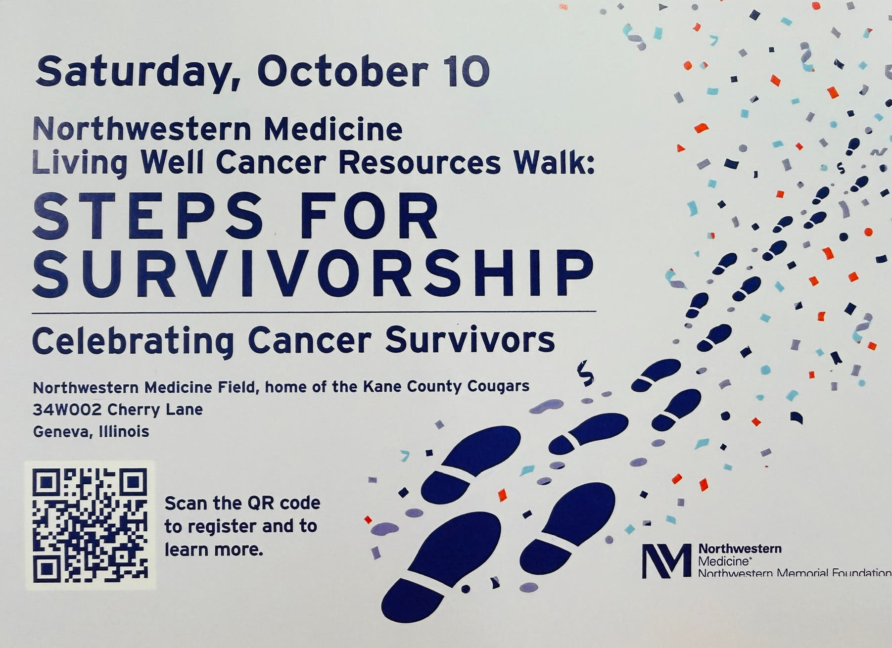 2026 Northwestern Medicine Living Well Cancer Resources Walk: Steps for Survivorship