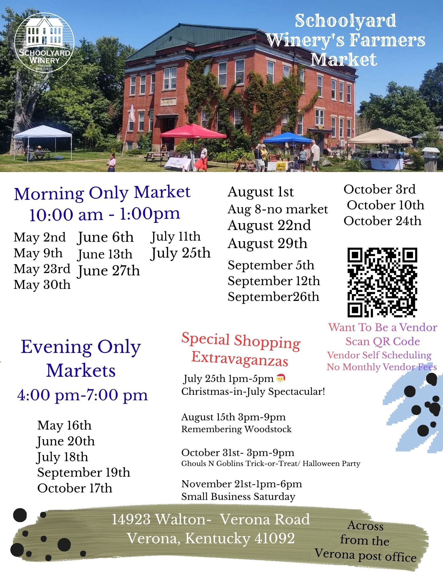Schoolyard Winery's Farmers Market
