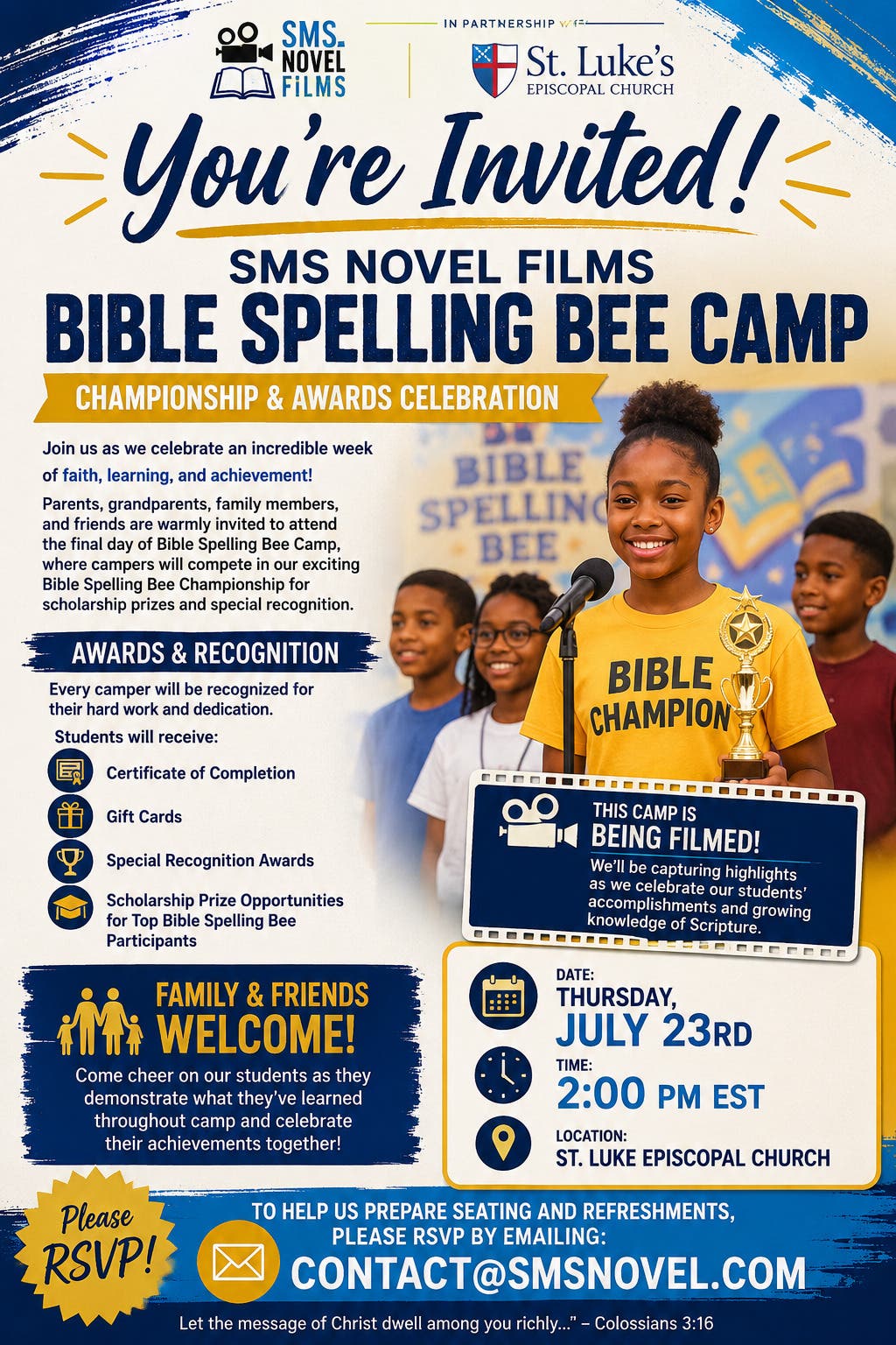 Join Our Mission Trip Spelling Bee To Philadelphia!