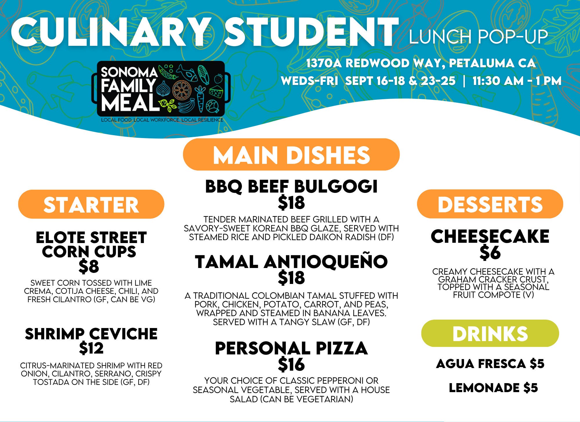 Culinary Student Lunch Pop-Up
