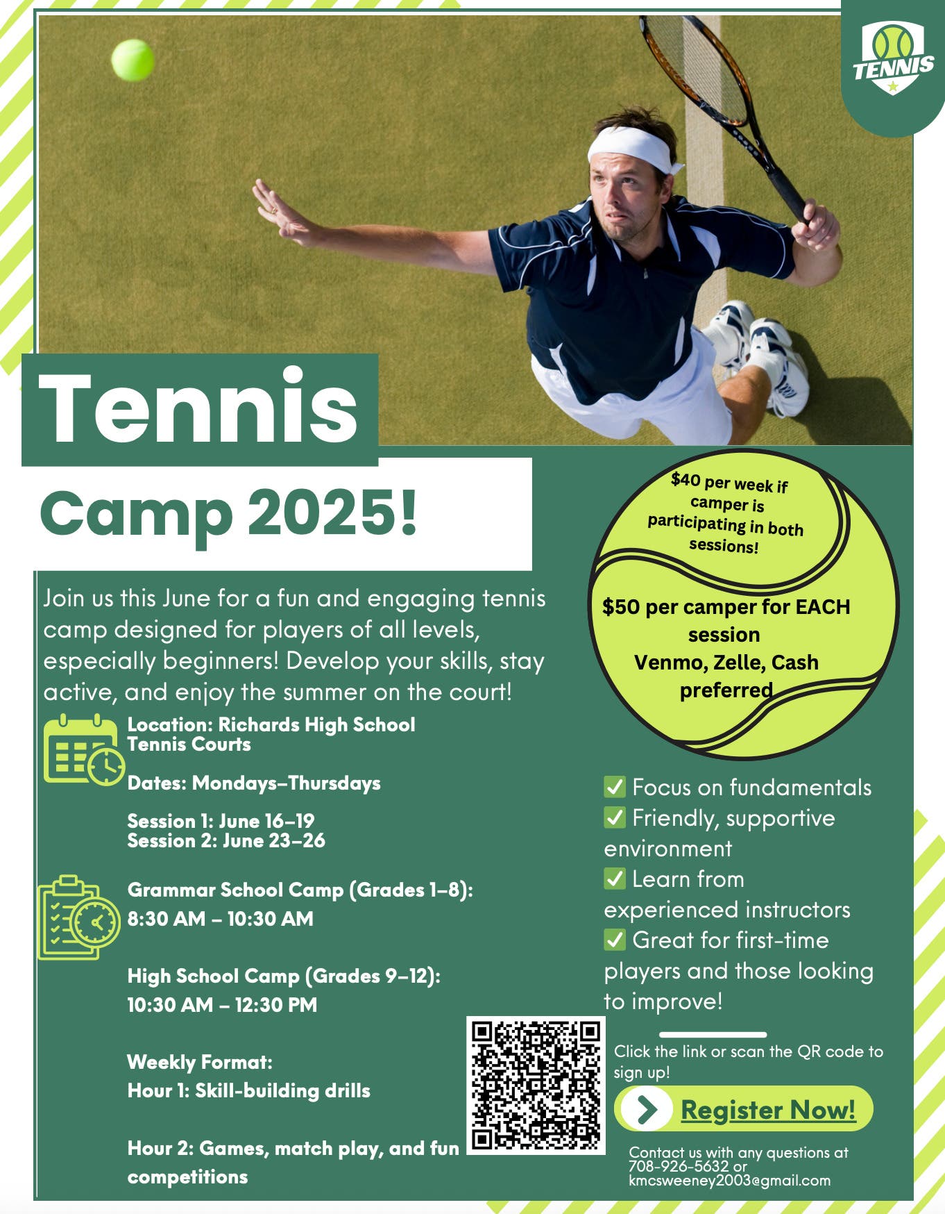 Tennis Camp for All Ages!
