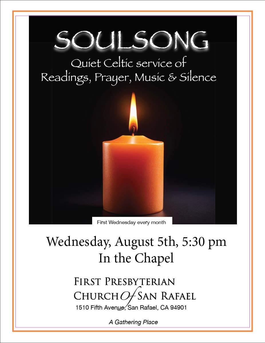 Join us for our Celtic SoulSong Meditation on August 5 at 5:30 pm
