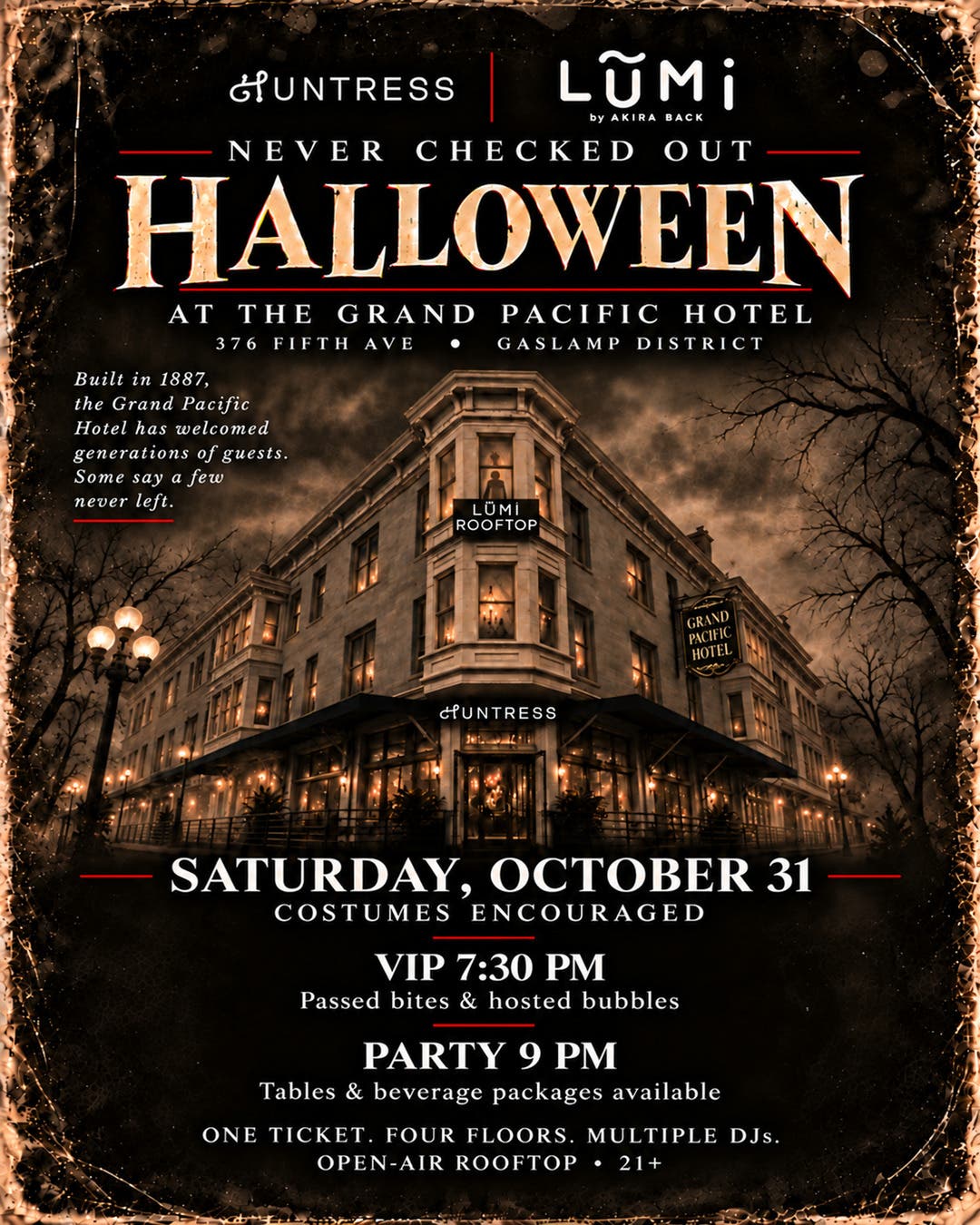 Halloween Party: Never Checked Out at the Grand Pacific Hotel