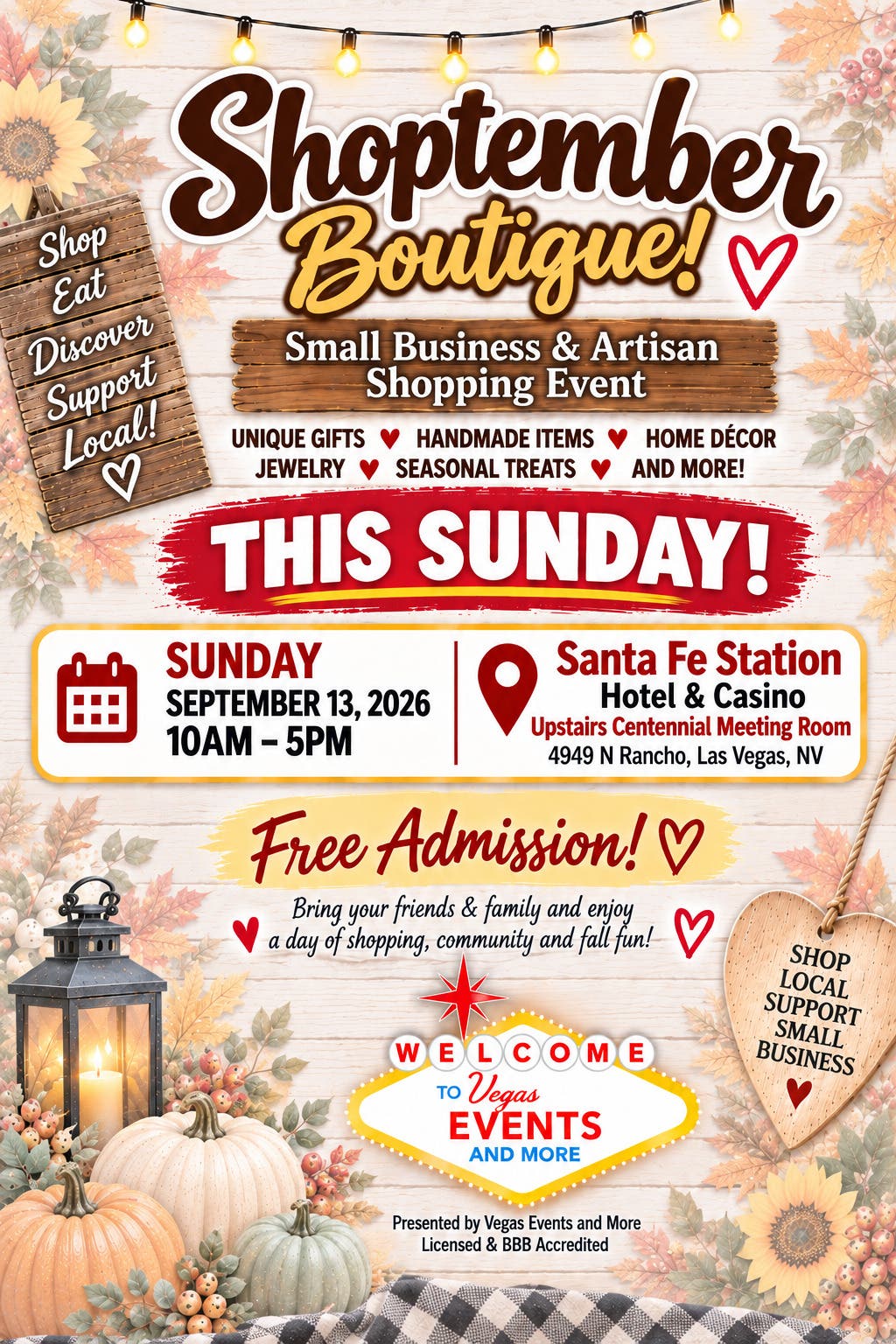 Shoptember Boutique: local small business & artisan shopping event