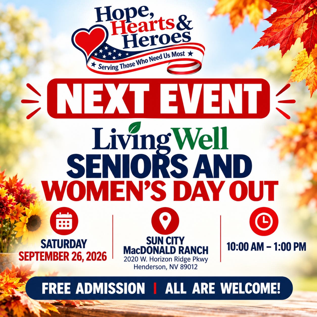Hope, Hearts & Heroes Sr & Women’s Day Out