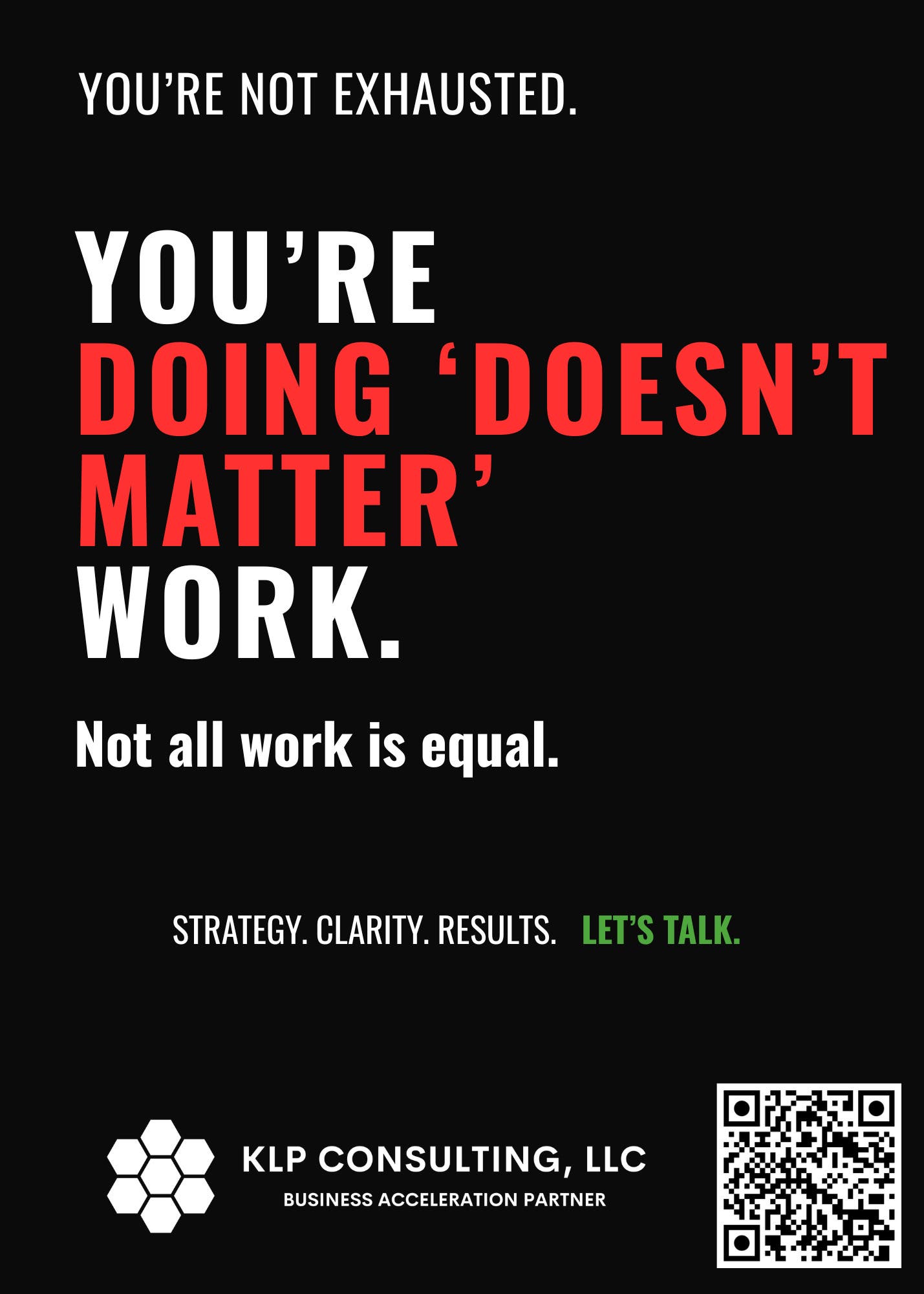 Not all work is equal.
