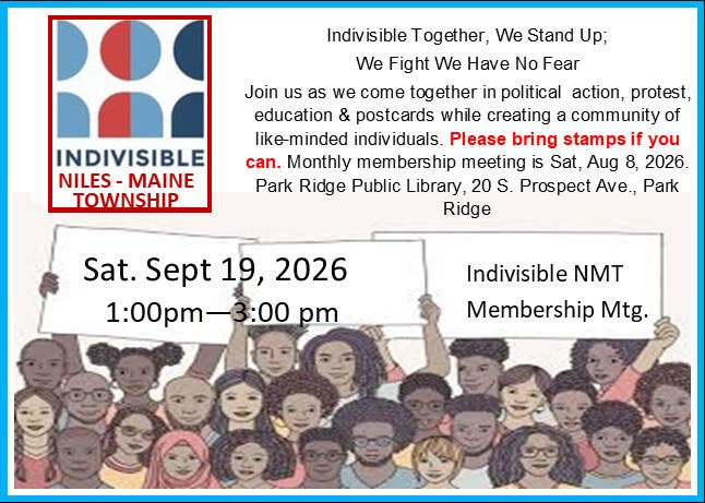 Indivisible Niles Maine Township Membership Meeting