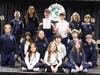 Raynor Country Day School students celebrate finalists, Blake DiSario and Levi Beaver, during the 2026 Spelling Bee.