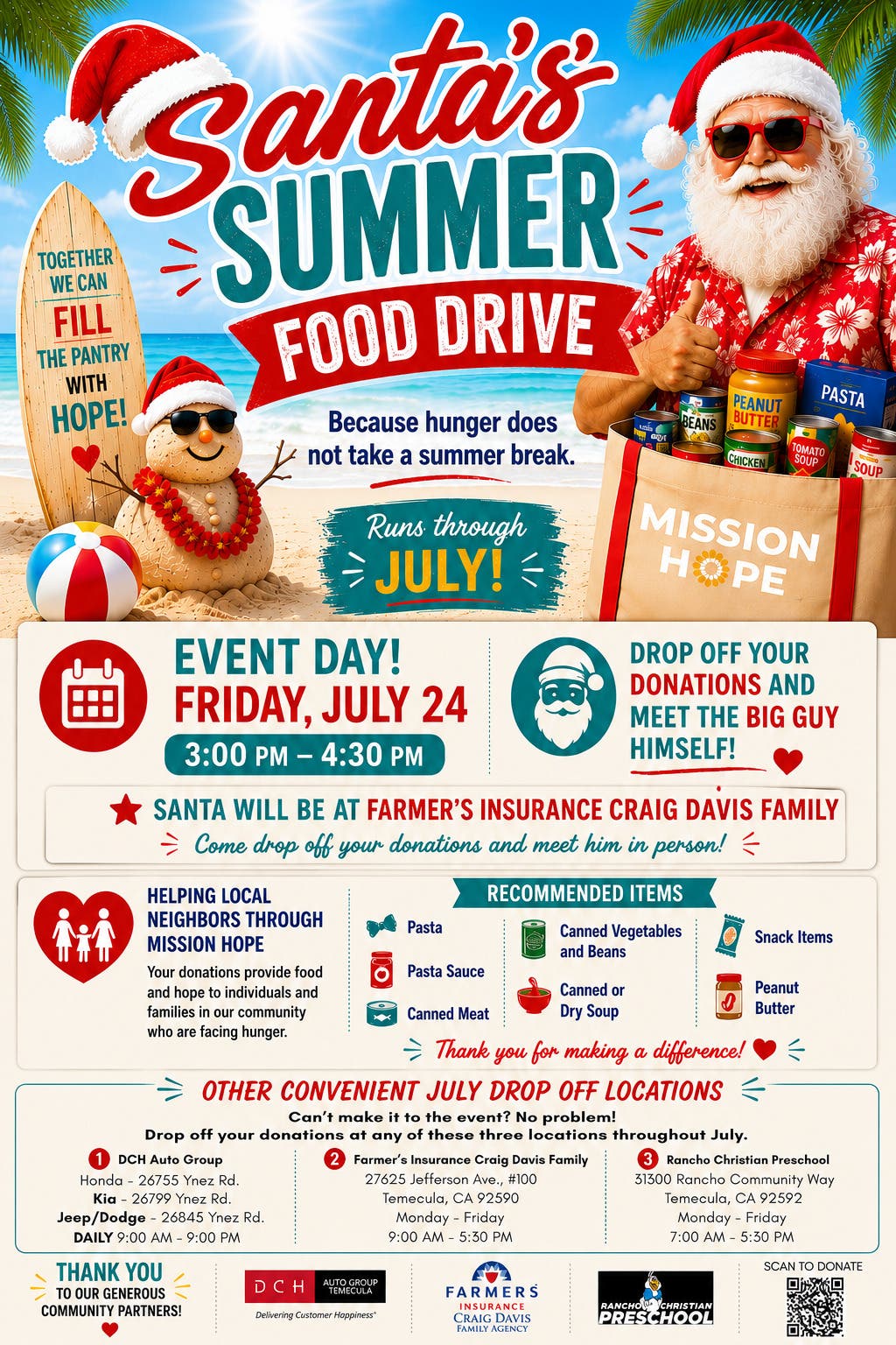 Santa's Summer Food Drop
