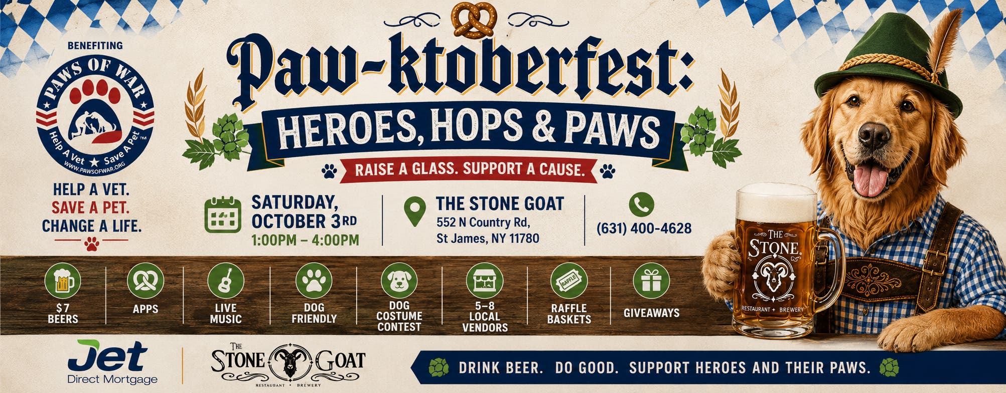“Paw-ktoberfest: Heroes, Hops & Paws” Benefiting Paws of War