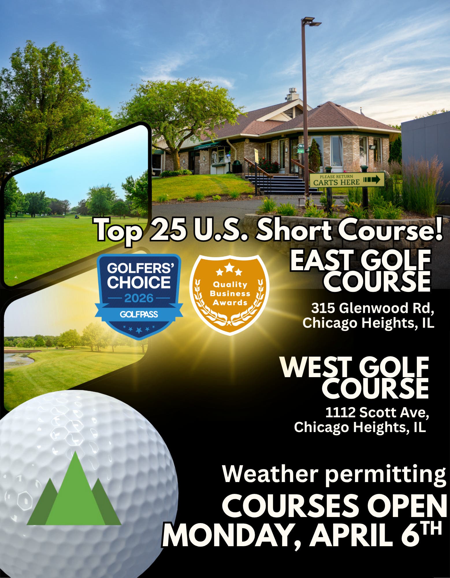 Chicago Heights Golf Courses are opening!