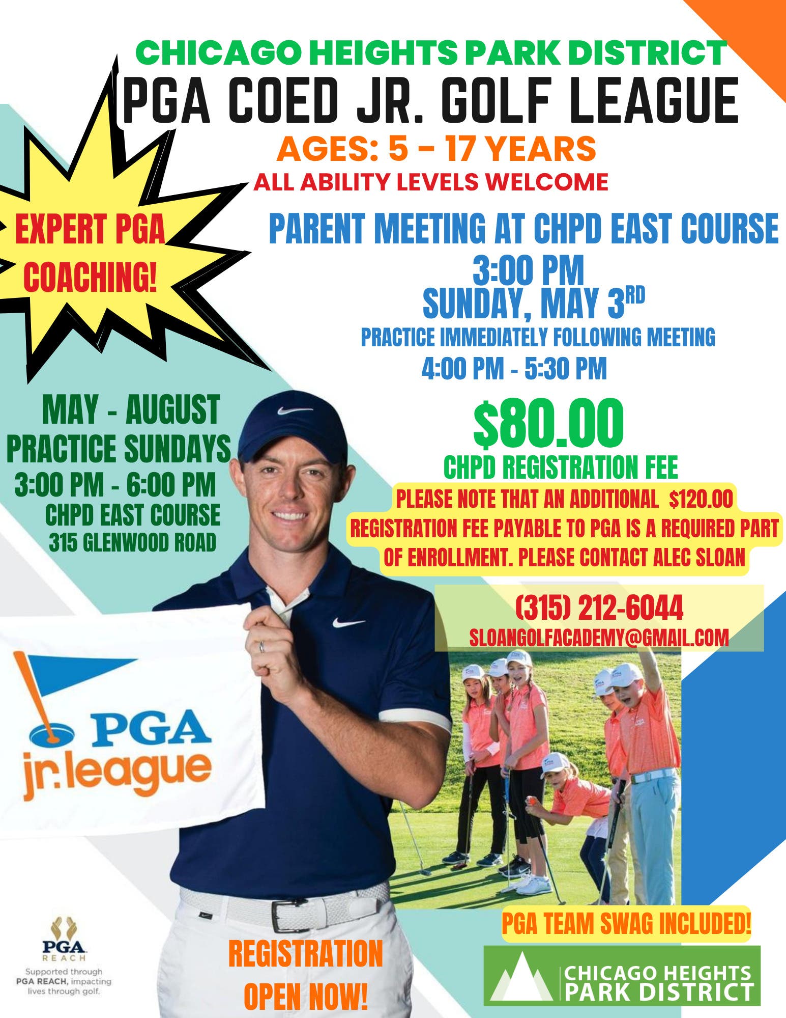 Chicago Heights Park District PGA COED JR Golf Program