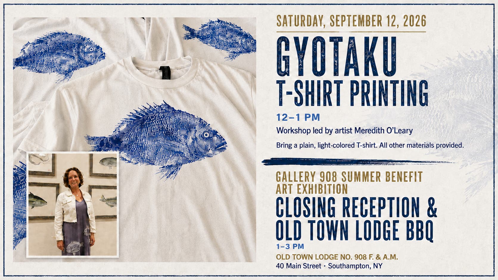 Gyotaku T-Shirt Printing Workshop & Closing Reception