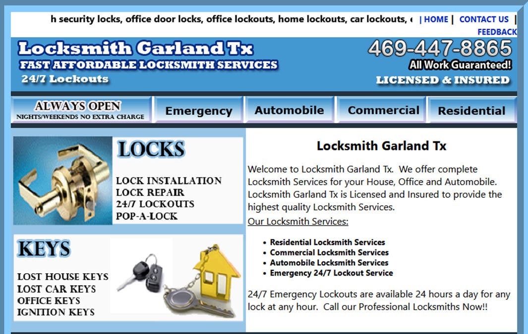 Locksmith Garland TX