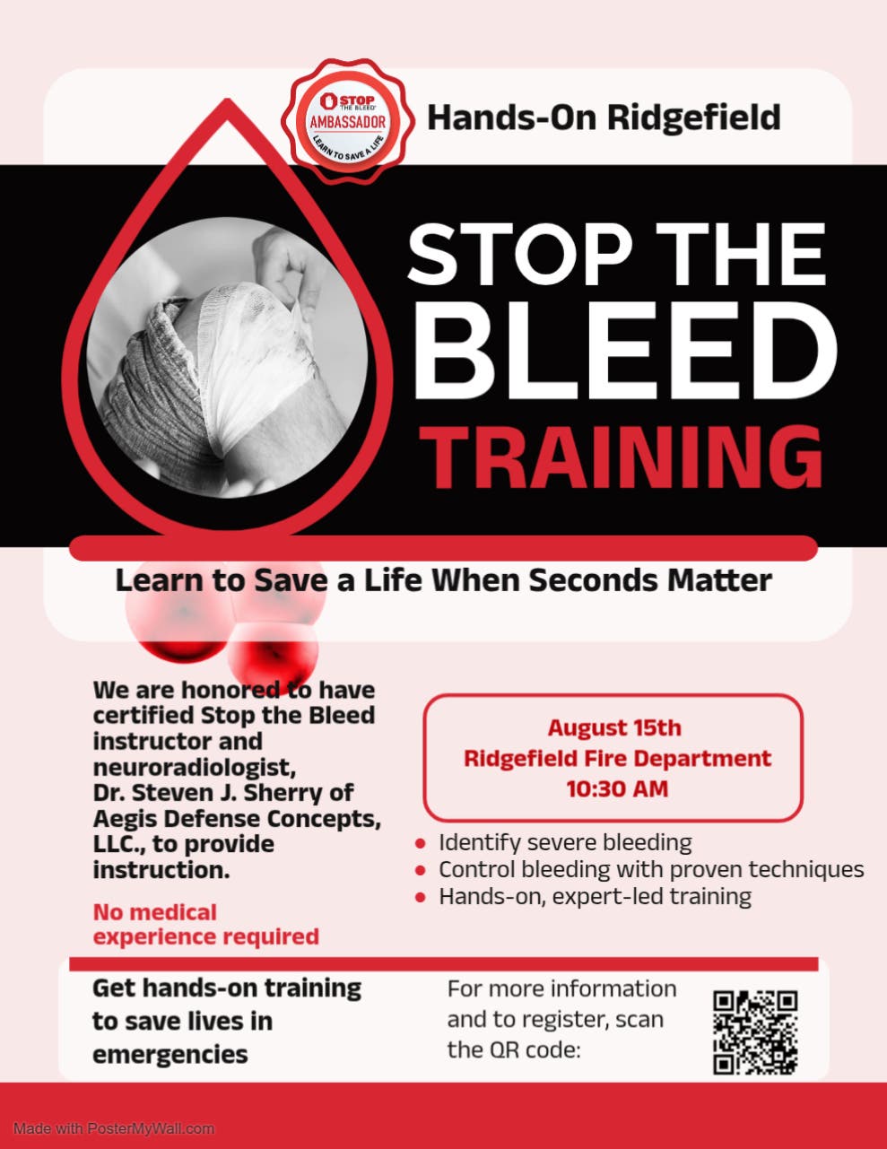 Hands-On Ridgefield Offering Free Monthly Stop the Bleed Class