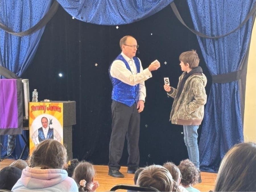 Children and grandchildren of those currently in uniform got to enjoy a free magic show, sponsored by Thanks To Yanks, in Milford on Sunday, Mar. 15. 