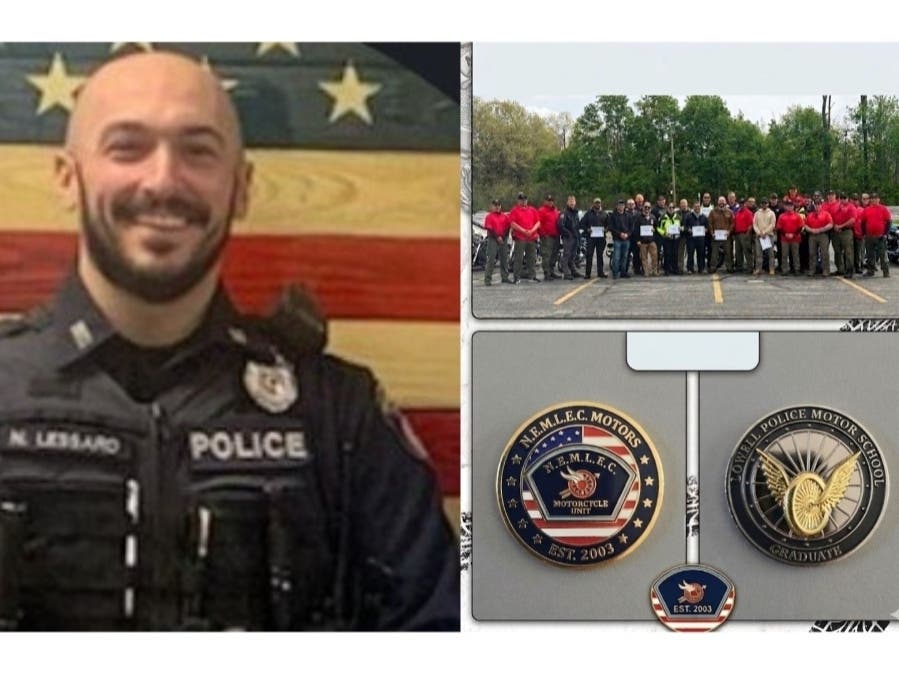 Officer Nick Lessard recently finished the 80-hour Police Motorcycle Operator Course hosted by the Lowell Police Department, the Marlborough Police Department announced on Monday. Lessard was also recognized as the Top Rider in the class for his performan