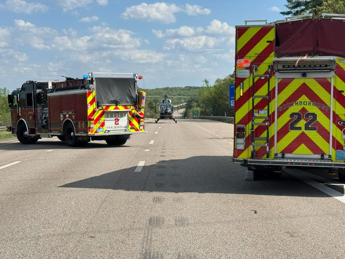A motorcycle crash on I-495 South on Sunday afternoon left two riders injured, according to officials.