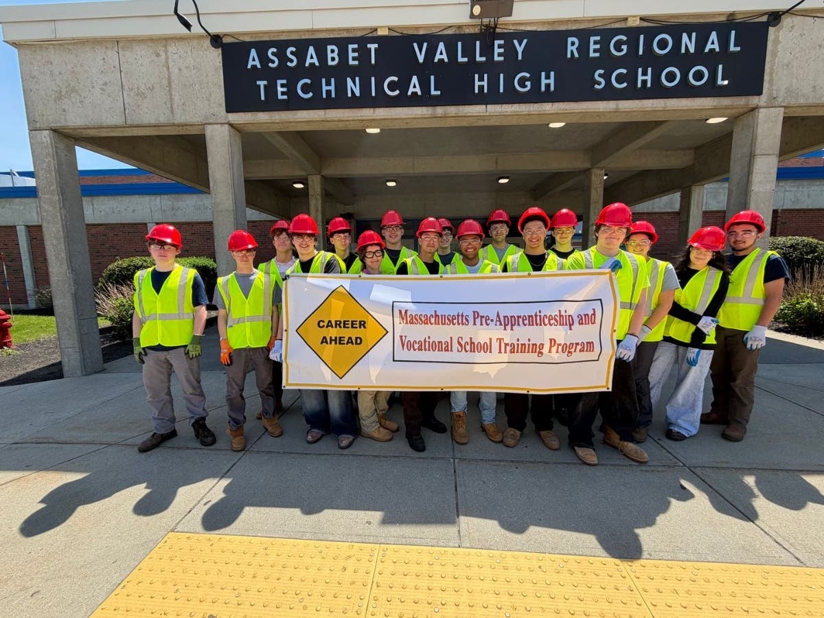 A total of 18 Assabet juniors from six trade programs are participating in the Massachusetts Pre-Apprenticeship and Vocational School Training Program this week at the Marlborough school.