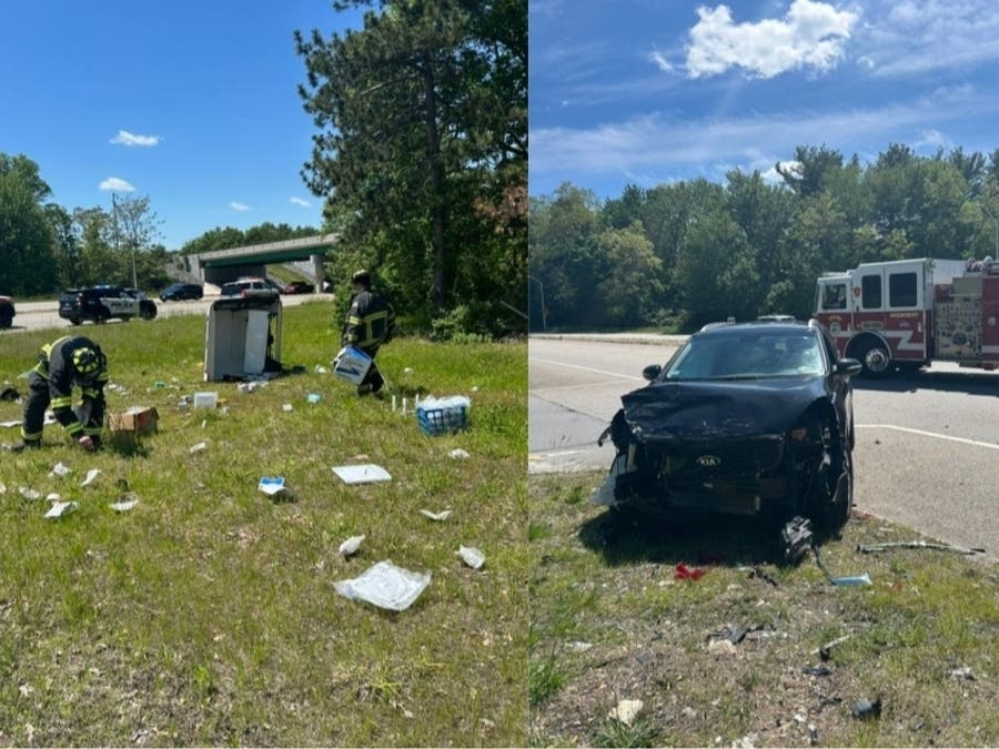 A motor vehicle crash at the on-ramp to Interstate 290 east at Main Street left one driver with minor injuries shortly after 4 p.m. Tuesday.
