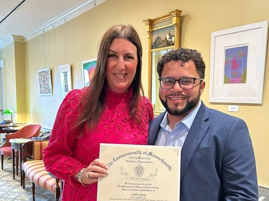 Shrewsbury Select Board member Carlos Garcia was recognized Wednesday as part of a new State House awards ceremony celebrating LGBTQ+ leaders across Massachusetts.