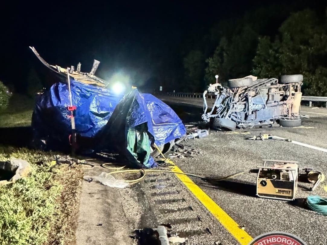 One person died after a wrong-way crash on Interstate 290 eastbound in Northborough led to a vehicle fire and a large emergency response. The crash was reported on Wednesday at 8:57 p.m.  before Exit 27.