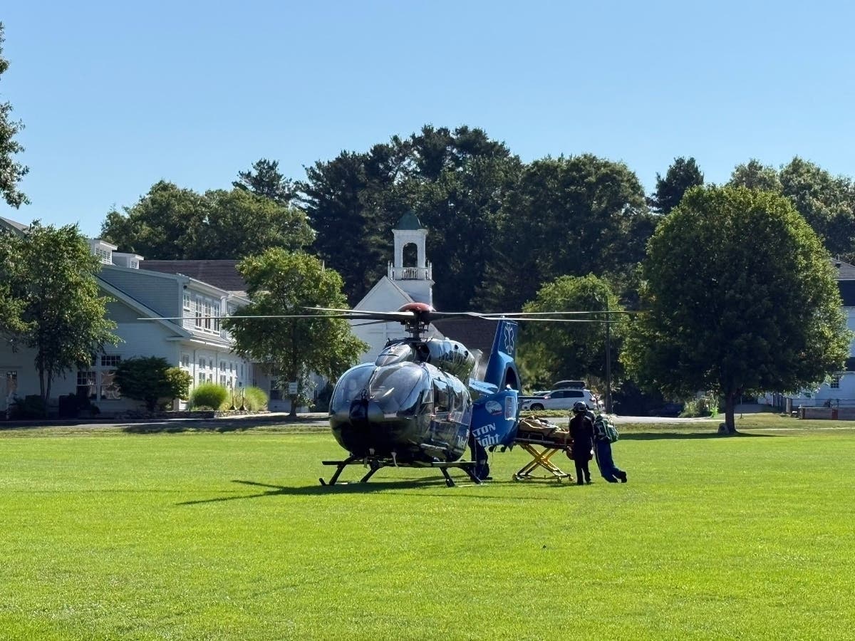 A patient was flown to a Boston-area trauma center Sunday after suffering serious injuries in a fall, according to the Wayland Fire Department.