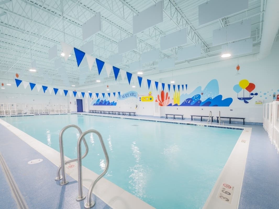 Big Blue Swim School will open its fourth Massachusetts location at 100 Boston Tpke. The business will celebrate with a ribbon-cutting ceremony and a family fun day later this month.