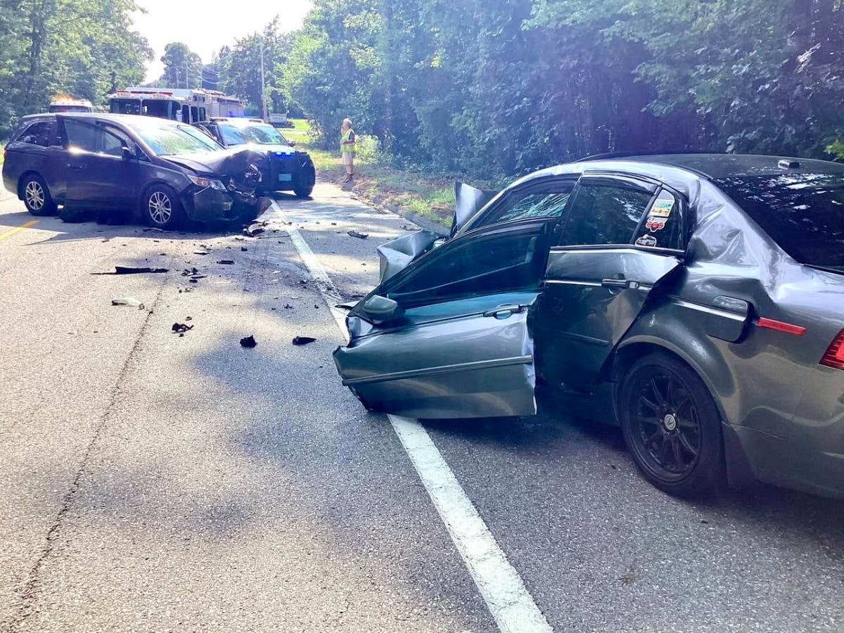A serious head-on crash left two people injured and closed Route 20 near the Northborough Police Station on Tuesday afternoon.
