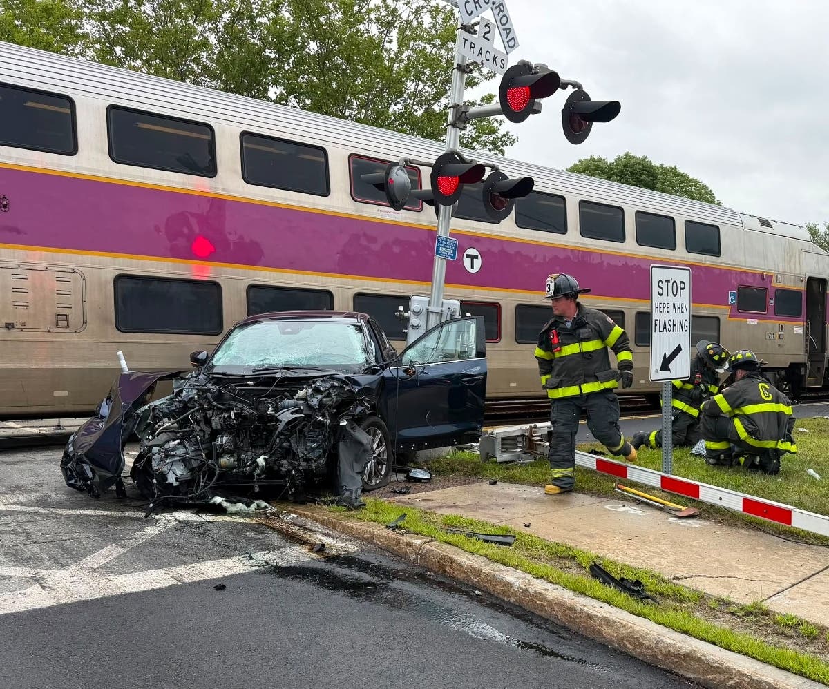 One person was injured in a crash involving a motor vehicle and a train near Sudbury Road and Thoreau Street, officials said.