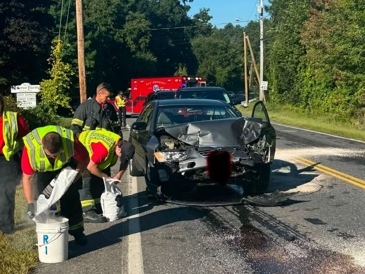 The Westborough Fire Department said emergency crews were working at the crash scene near Nourse and Jasper streets at around 9 a.m. Officials urged motorists to use caution in the area.