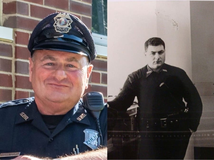 Officer Allan Greenfield will retire on Friday after 40 years with the Sharon Police Department.