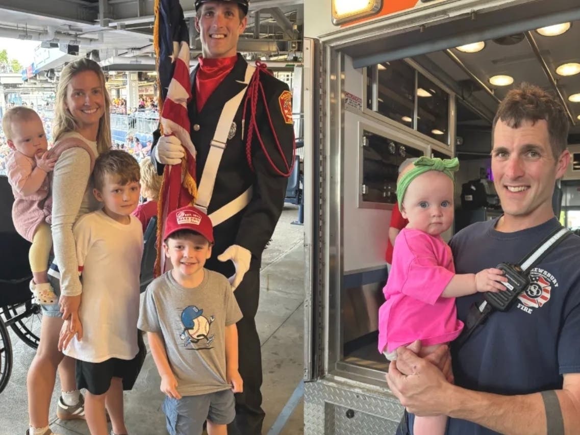 A fundraiser for Shrewsbury firefighter Mike Penney, 36, is nearing $100,000 as he recovers from a leg amputation following a severe illness.