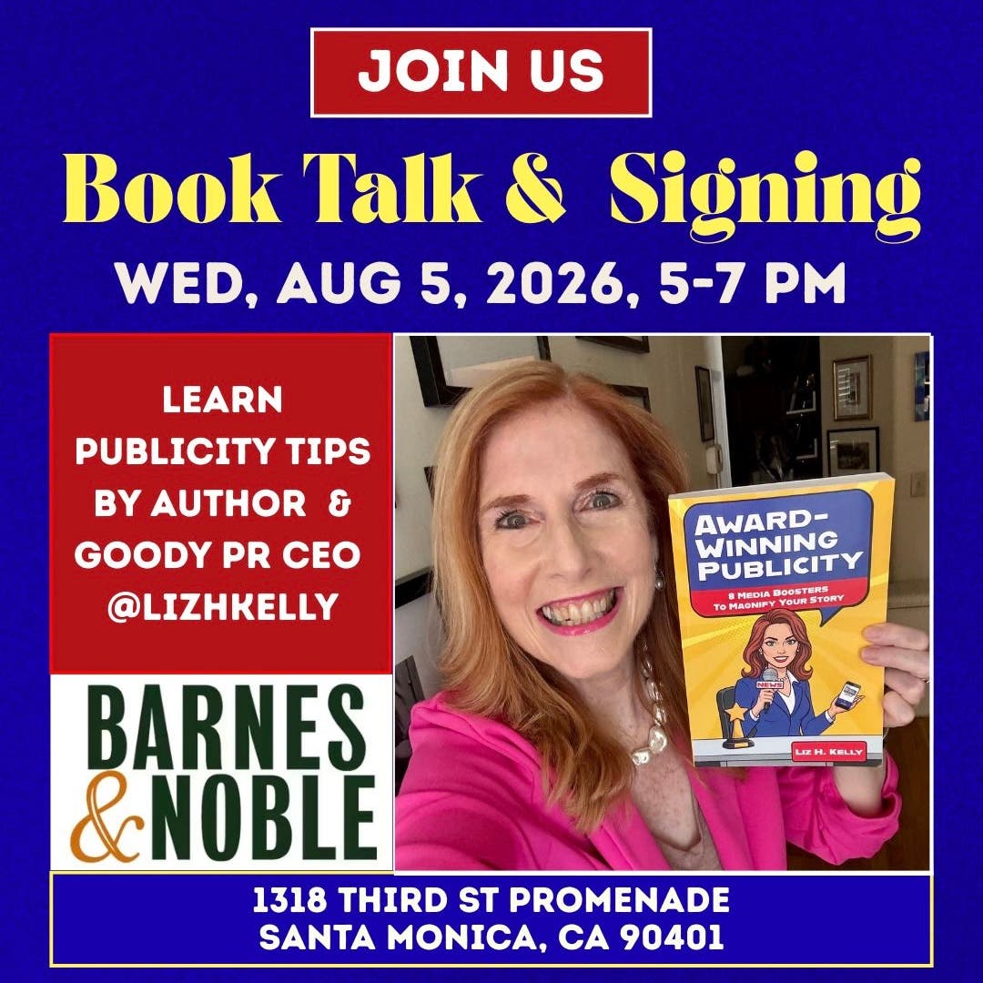 New “Award-Winning Publicity” Author Book Talk at BN Santa Monica Aug 5th