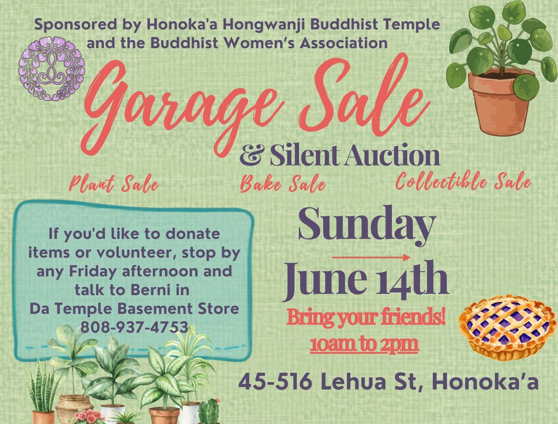 Honoka'a Hongwanji Garage Sale and Silent Auction