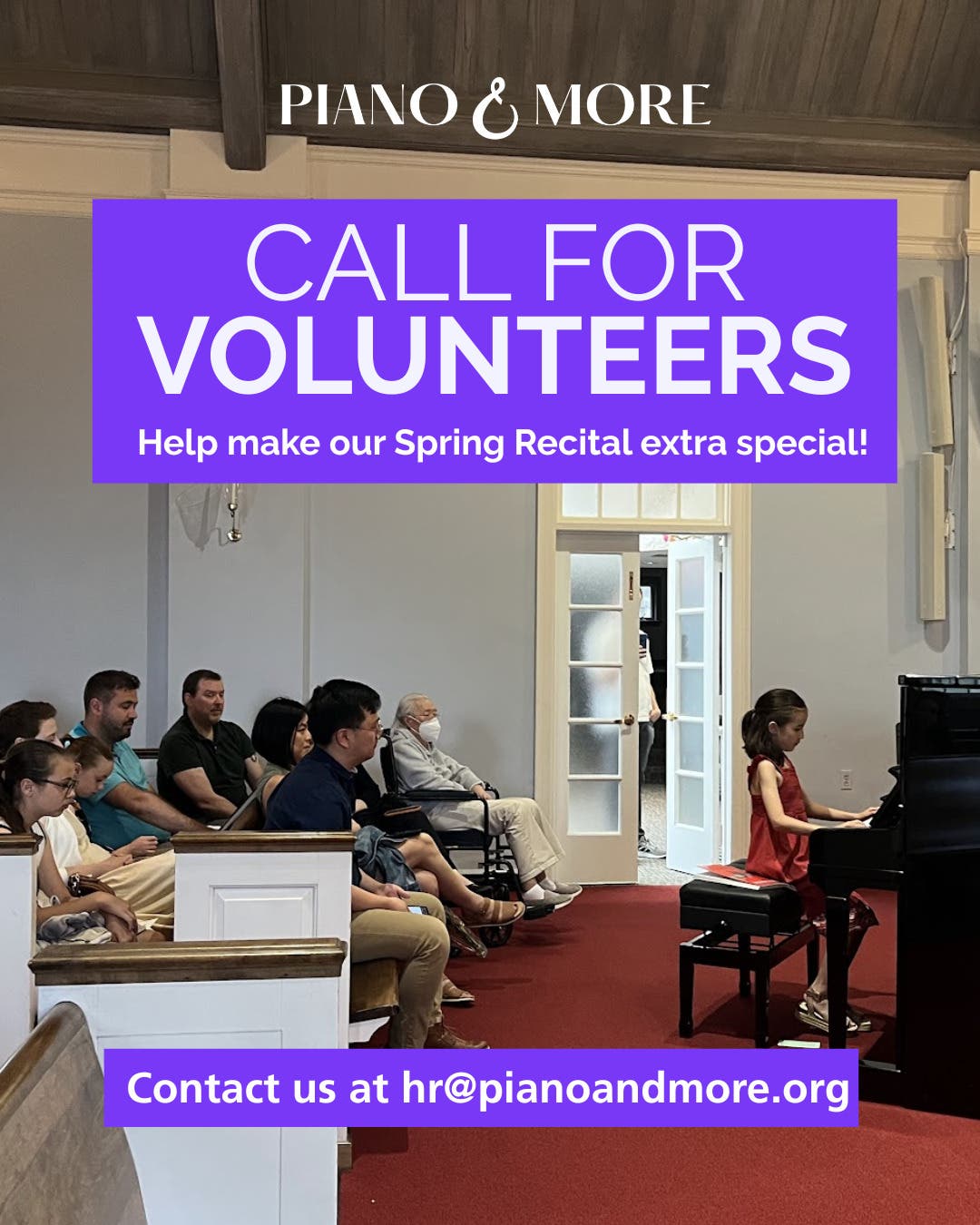 Spring Recital Volunteer Opportunity with Piano & More in Falls Church