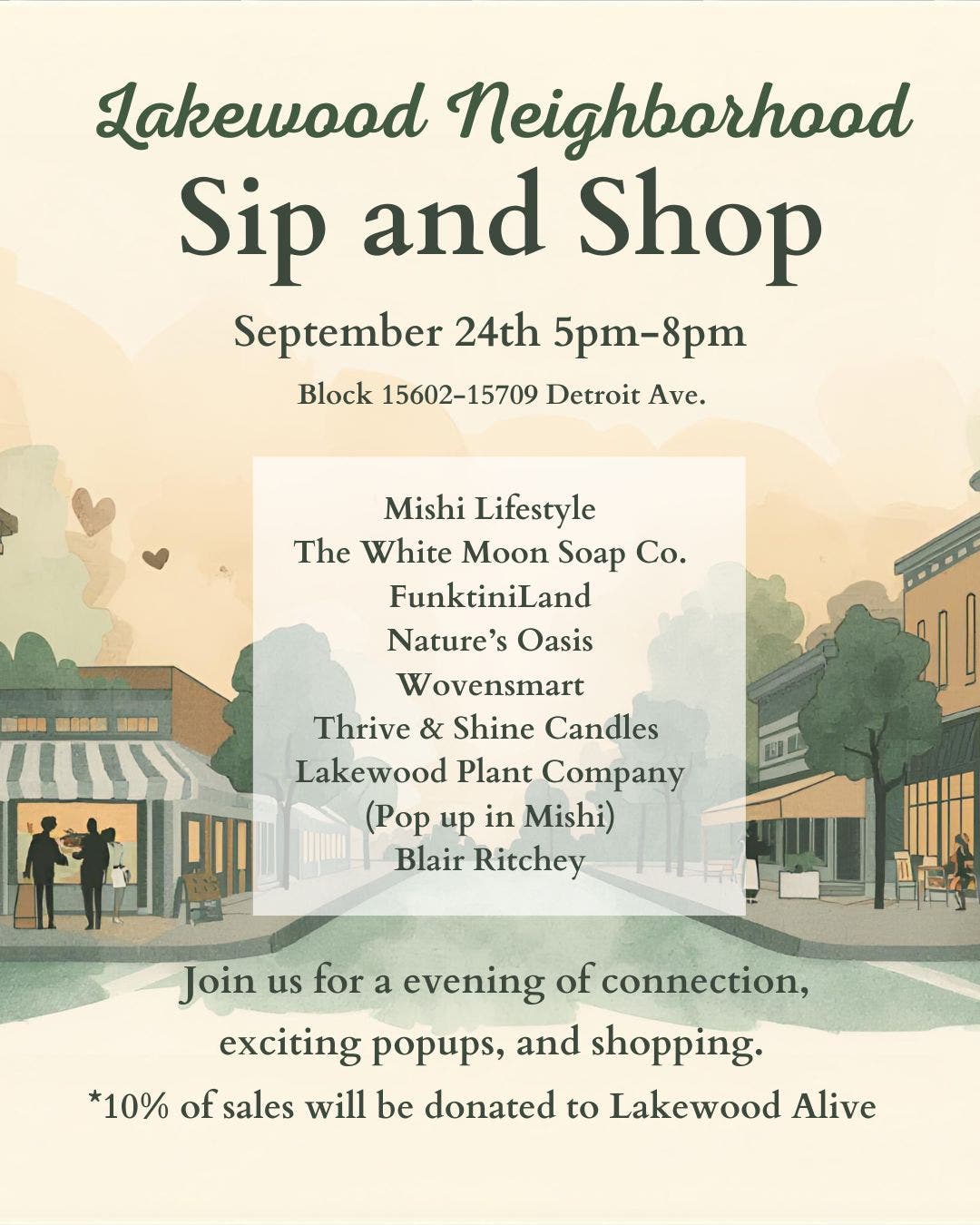 Lakewood Neighborhood Sip and Shop