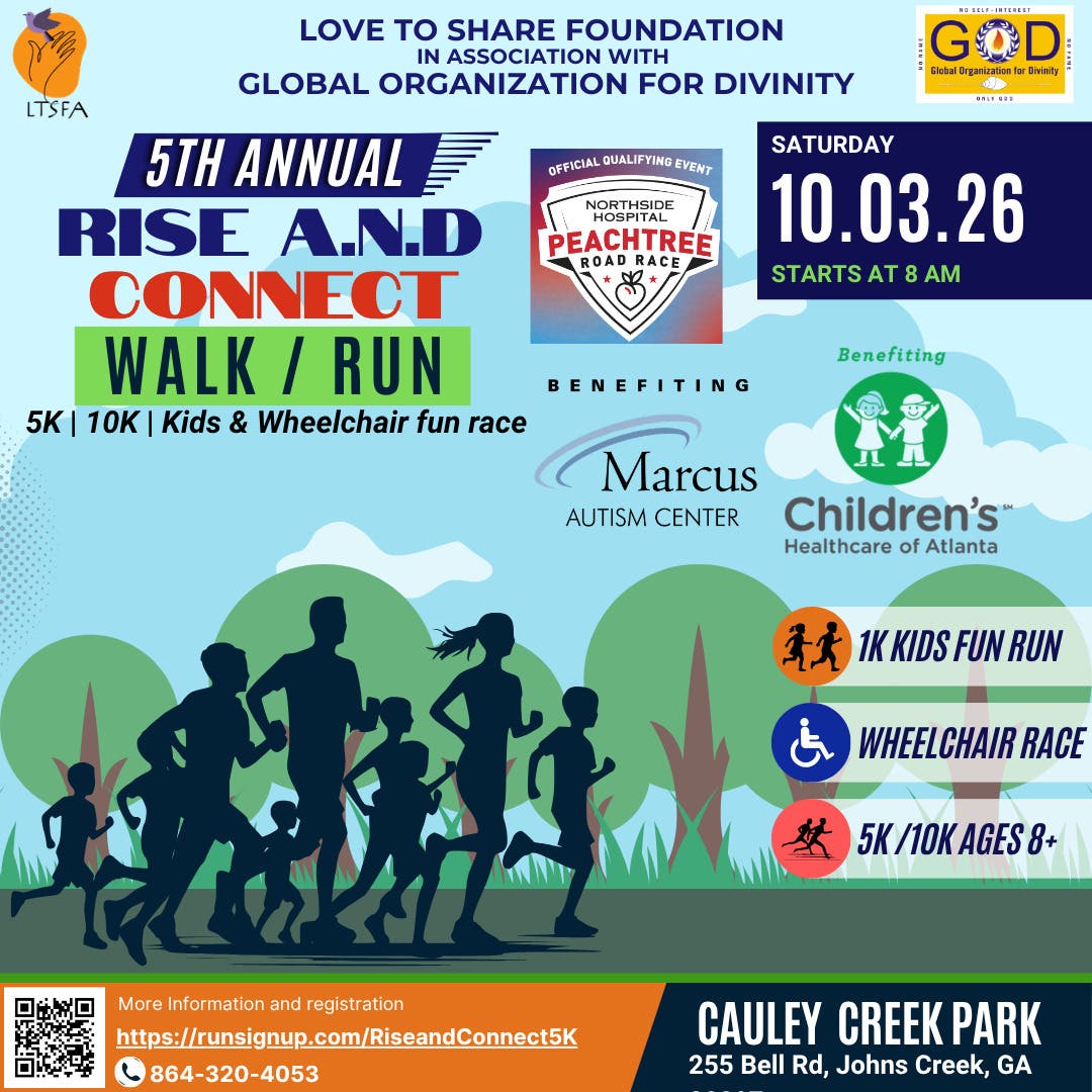 5th Annual Rise A.N.D. Connect 5K, 10K, Kids/Wheelchair fun race