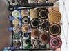 geometric, display, colorful, art, baskets, market, patterns, outdoor, woven, handmade, stall, exhibition, shopping, design, Crafts