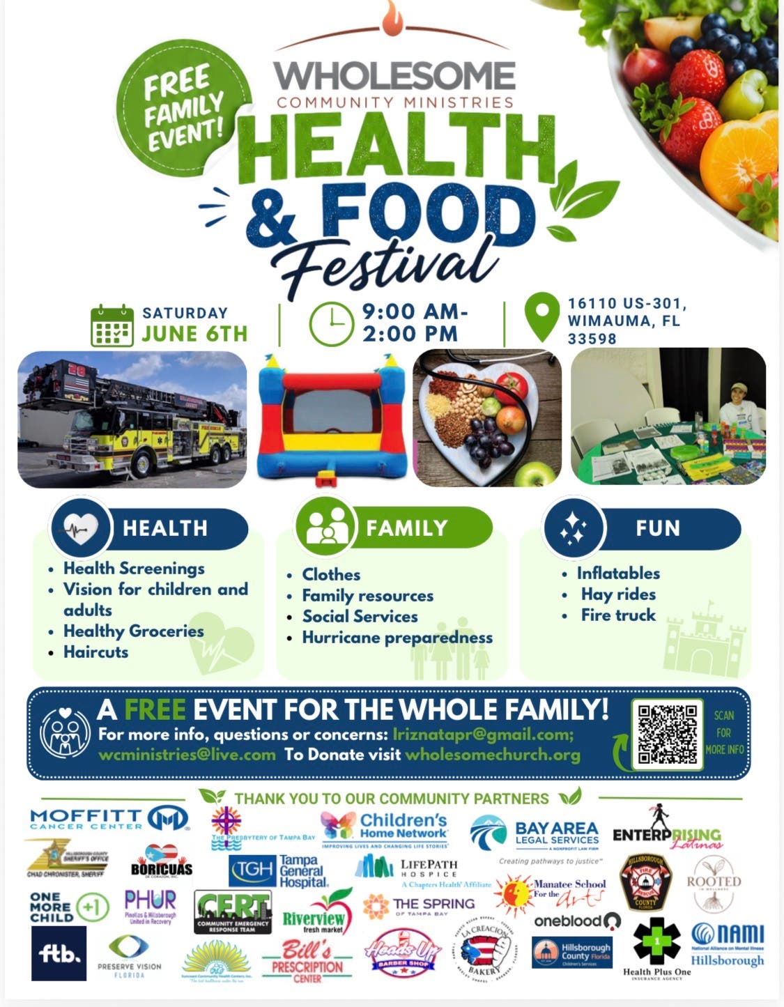 Wholesome Community Ministries Health & Food Festival